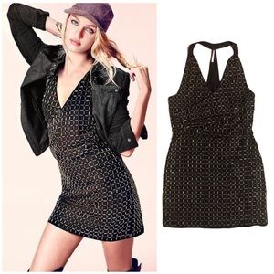 Free People Beaded Mini Halter Dress